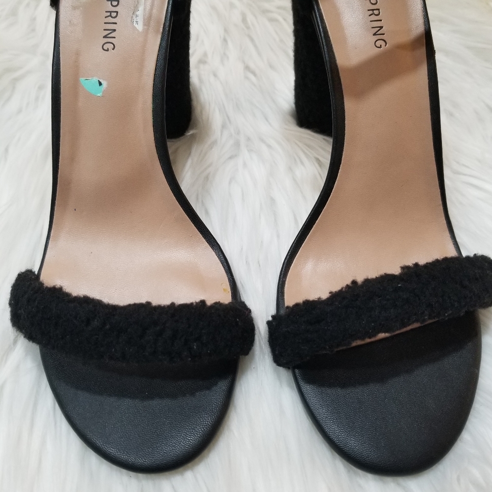 Call It Spring Black Chunky Heel Open Toe Sandals… - image 5